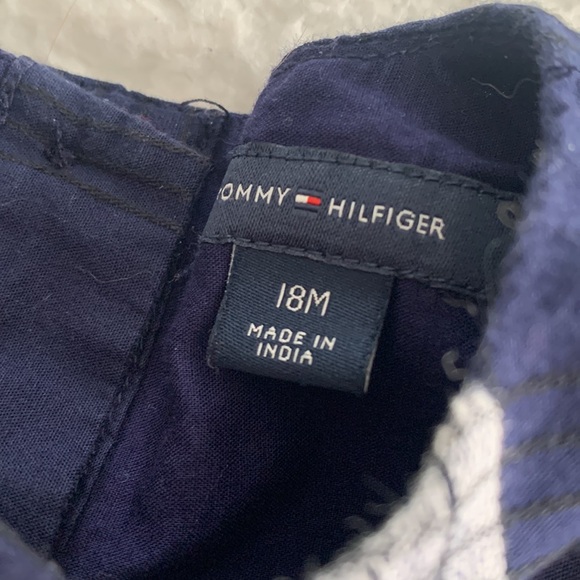 Tommy Hilfiger Navy Ruffle Sleeve Dress EUC 18M - Picture 10 of 14